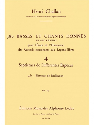 380 Basses et Chants donns vol.4 Septimes de Diffrentes Espces