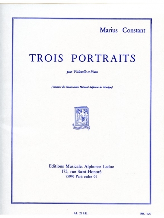 CONSTANT M. 3 PORTRAITS VIOLONCELLE ET PIANO