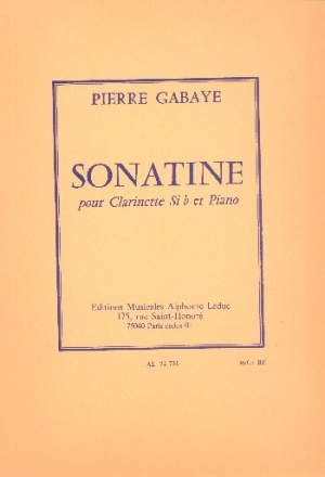 Sonatine pour clarinette et piano