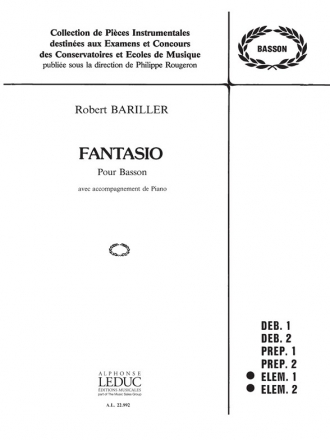 BARILLER FANTASIO BASSON ET PIANO/COLLECTION ROUGERON