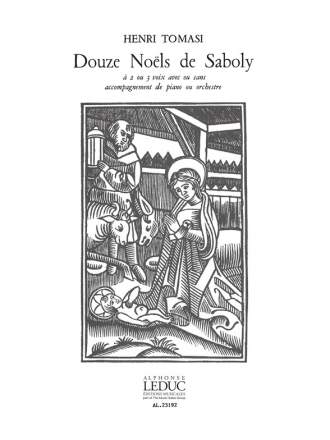 TOMASI 12 NOELS DE SABOLY RECUEIL 2 ET 3 VOIX SANS ACCOMPAGNEMENT BL872