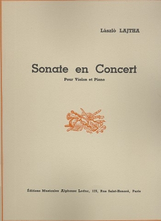 Sonate en concert op.68 pour violon et piano