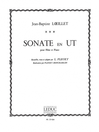 LOEILLET/FLEURY SONATE EN UT (EXTRAIT RECUEIL OEUVRES ORIGINALES 17 ET 18EMES SIECLES)FL. ET PNO