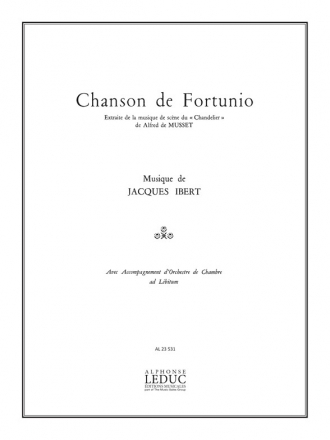 Chanson de Fortunio pour chant et piano