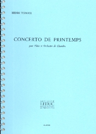 Concerto de printemps pour flte et orchestre de chambre partition de poche