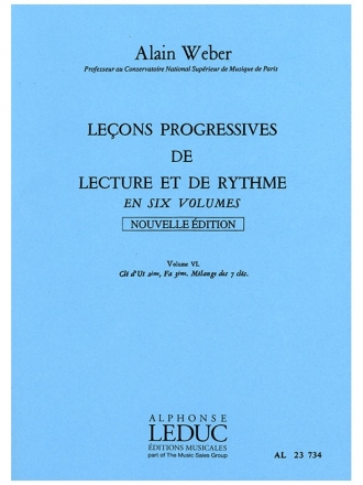 WEBER A. LECONS PROGR.LECTURE ET RYTHME VOL.6:UT 2EME FA 3EME OU MEL.7 CLES S/ACCT