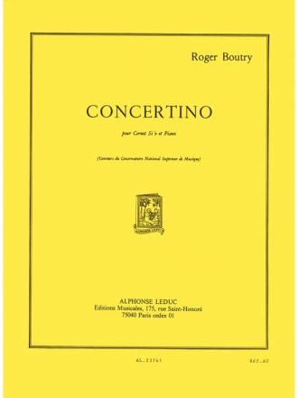 BOUTRY CONCERTINO CORNET SIB ET PIANO