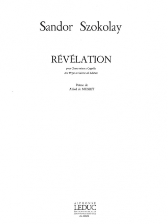 SZOKOLAY REVELATION CHOEUR A CAPPELLA