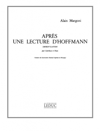 MARGONI APRES UNE LECTURE D'HOFFMANN CONTREBASSE (A CORDES) ET PIANO