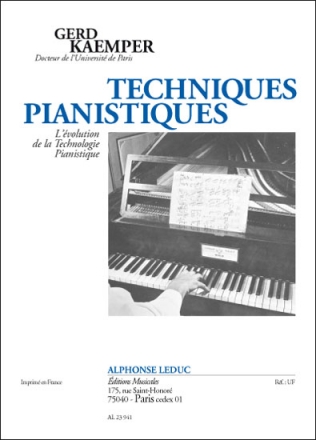 KAEMPER TECHNIQUES PIANISTIQUES PIANO