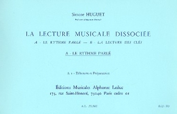 La lecture musicale dissocie A1 le rhythme parl - dbutant et prparatoire