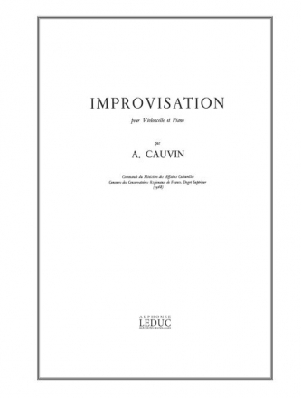 CAUVIN IMPROVISATION VIOLONCELLE ET PIANO