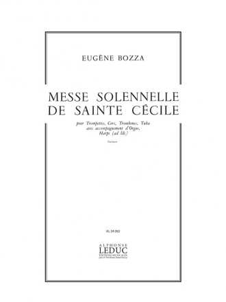 BOZZA MESSE DE SAINTE CECILE CUIVRES ORGUE (HARPE AD LIB.) PARTITION