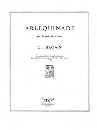 BROWN ARLEQUINADE SAXOPHONE ALTO ET PIANO