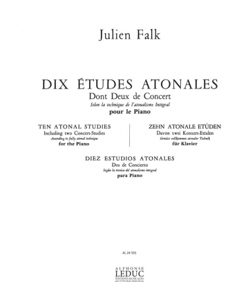 FALK 10 ETUDES ATONALES PIANO