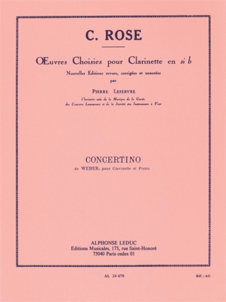 Concertino op.26 pour clarinette et piano