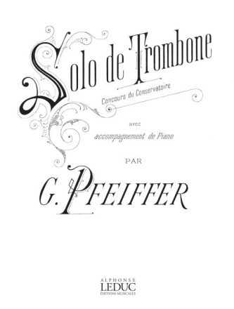 PFEIFFER SOLO TROMBONE ET PIANO