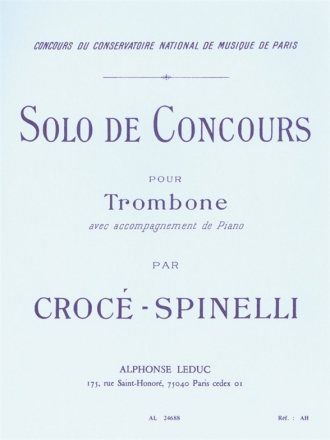 CROCE-SPINELLI SOLO DE CONCOURS TROMBONE ET PIANO