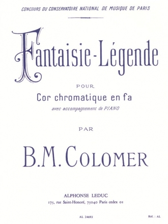 COLOMER FANTAISIE LEGENDE COR EN FA ET PIANO