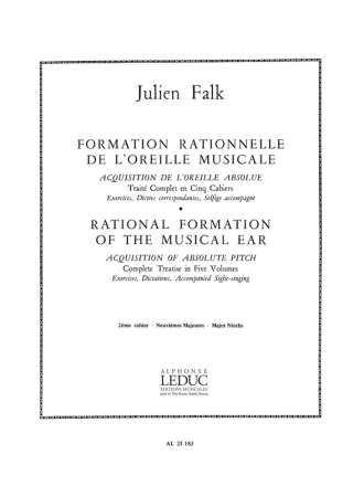 FALK FORMATION RATIONNELLE DE L'OREILLE MUSICALE VOLUME 2:NEUVIEMES MAJEURES