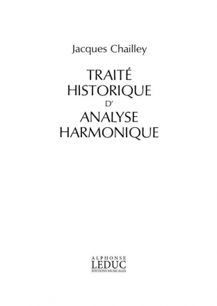 CHAILLEY J. TRAITE HISTORIQUE D'ANALYSE HARMONIQUE