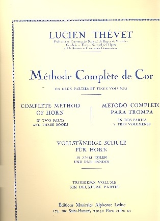 Mthode complte de cor vol.3 pour cor (fr/dt/en/sp)