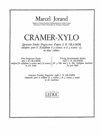 JORAND 40 ETUDES D'APRES CRAMER VOLUME 1 XYLOPHONE