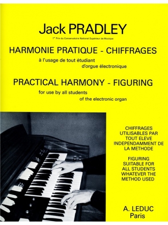 PRADLEY HARMONIE PRATIQUE-CHIFFRAGES ORGUE ELECTRONIQUE