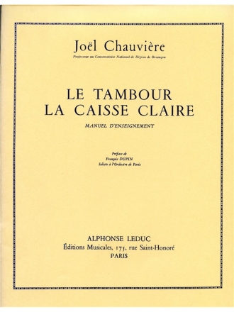 CHAUVIERE TAMBOUR. CAISSE CLAIRE MANUEL D'ENSEIGNEMENT