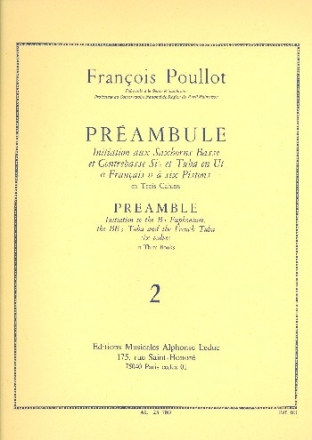 Prambule vol.2 pour saxhonrs basse, ou contrebasse, tuba en ut francais  6 pistons (fr/en)