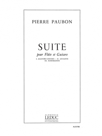 PAUBON SUITE FLUTE (TRAVERSIERE) ET GUITARE