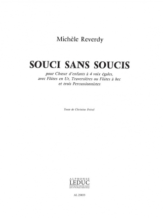 REVERDY SOUCIS SANS SOUCIS VOIX ET PERCUSSIONS SCOLAIRES