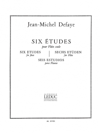 DEFAYE J.M. 6 ETUDES FLUTE SEULE