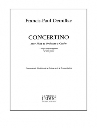 DEMILLAC CONCERTINO (FL.ET ORCH.CORDES) FLUTE ET PIANO