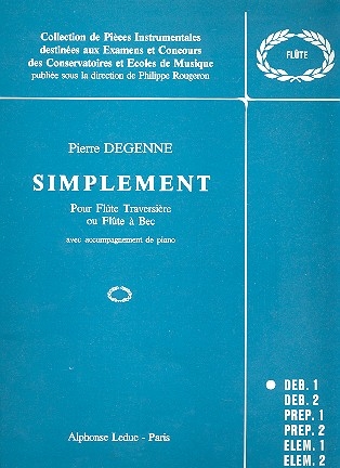 Simplement pour flute traversire ou flute  bec soprano et piano