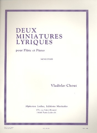 2 Miniatures lyriques pour flute et piano