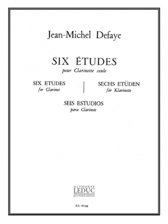 DEFAYE J.M. 6 ETUDES CLARINETTE