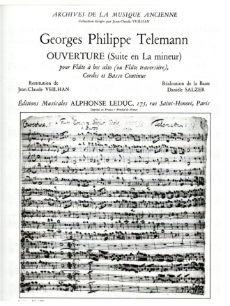 TELEMANN SUITE EN LA MINEUR PARTIE DE VIOLON II