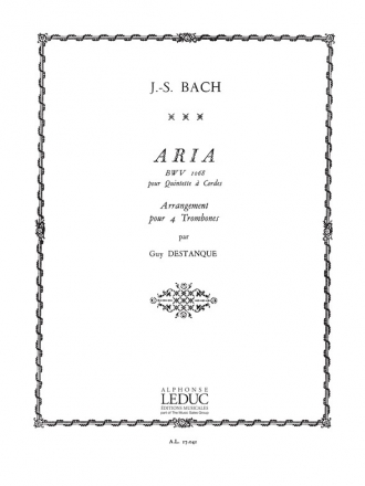 BACH J.S./DESTANQUE ARIA 4 TROMBONES