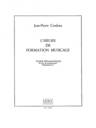 COULEAU HEURE DE FORMATION MUSICALE PREPARATOIRE 2/LIVRE DU MAITRE