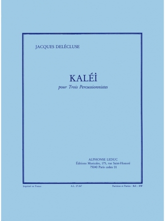 DELECLUSE J. KALEI 3 PERCUSSIONS/PARTITION ET PARTIES