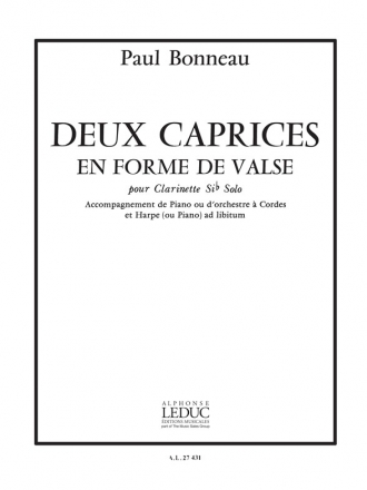 BONNEAU 2 CAPRICES EN FORME DE VALSE CLARINETTE SIB ET PIANO