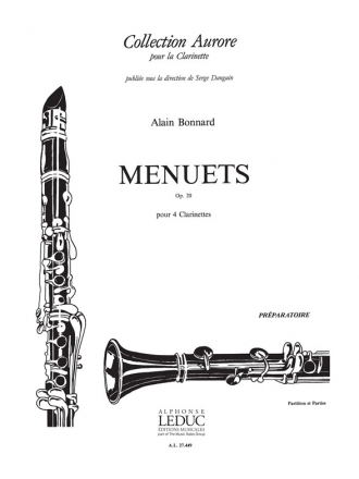 BONNARD MENUETS OP20 PREPARATOIRE/4 CLARINETTES (COLLECTION AURORE)