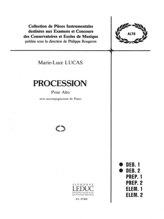 LUCAS PROCESSION ALTO ET PIANO (COLLECTION ROUGERON)