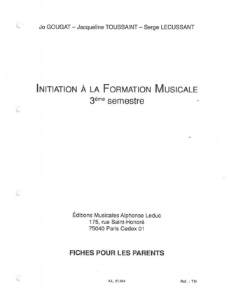 LECUSSANT I.F.M. FICHES PEDAGOGIQUES PARENTS N03 (LE COMPLET)