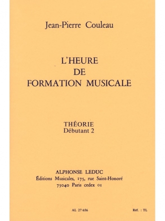 COULEAU HEURE DE FORMATION MUSICALE DEBUTANT 2/THEORIE