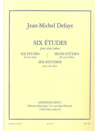 DEFAYE J.M. 6 ETUDES 2 TUBAS