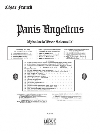 Panis Angelicus no.17 pour piano  4 mains