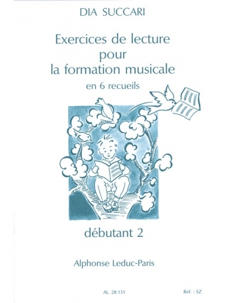 SUCCARI EXERCICES DE LECTURE POUR LA FORMATION MUSICALE/VOLUME 2-DEBUTANT 2