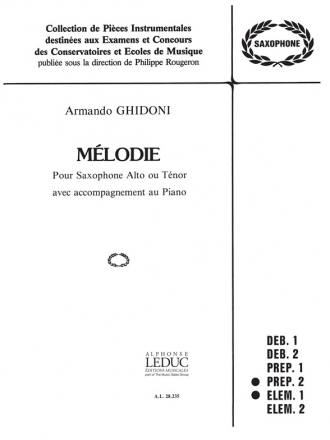 GHIDONI MELODIE SAXOPHONE ET PIANO (COLLECTION ROUGERON)